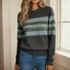 Autumn/Winter Retro Fair Isle Jacquard Women's Long Sleeve Sweater