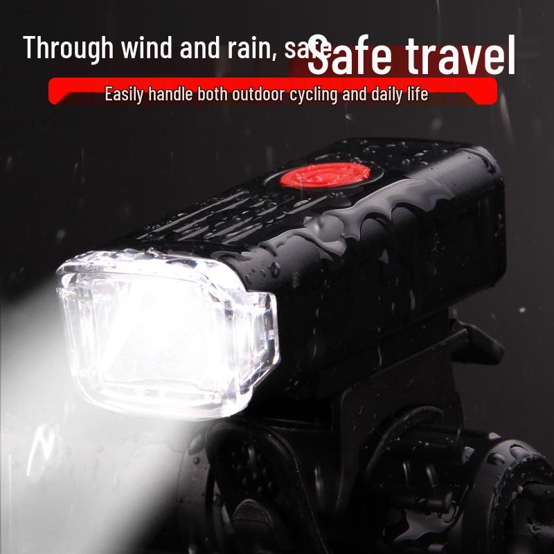 USB Rechargeable Waterproof 2255 High Brightness Mountain Bike Front Light for Night Riding