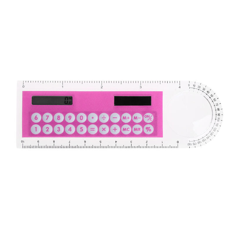 Regla solar Regla de 10 cm Mini calculadora digital 2 en 1 Papelería para niños Regalos de oficina escolar