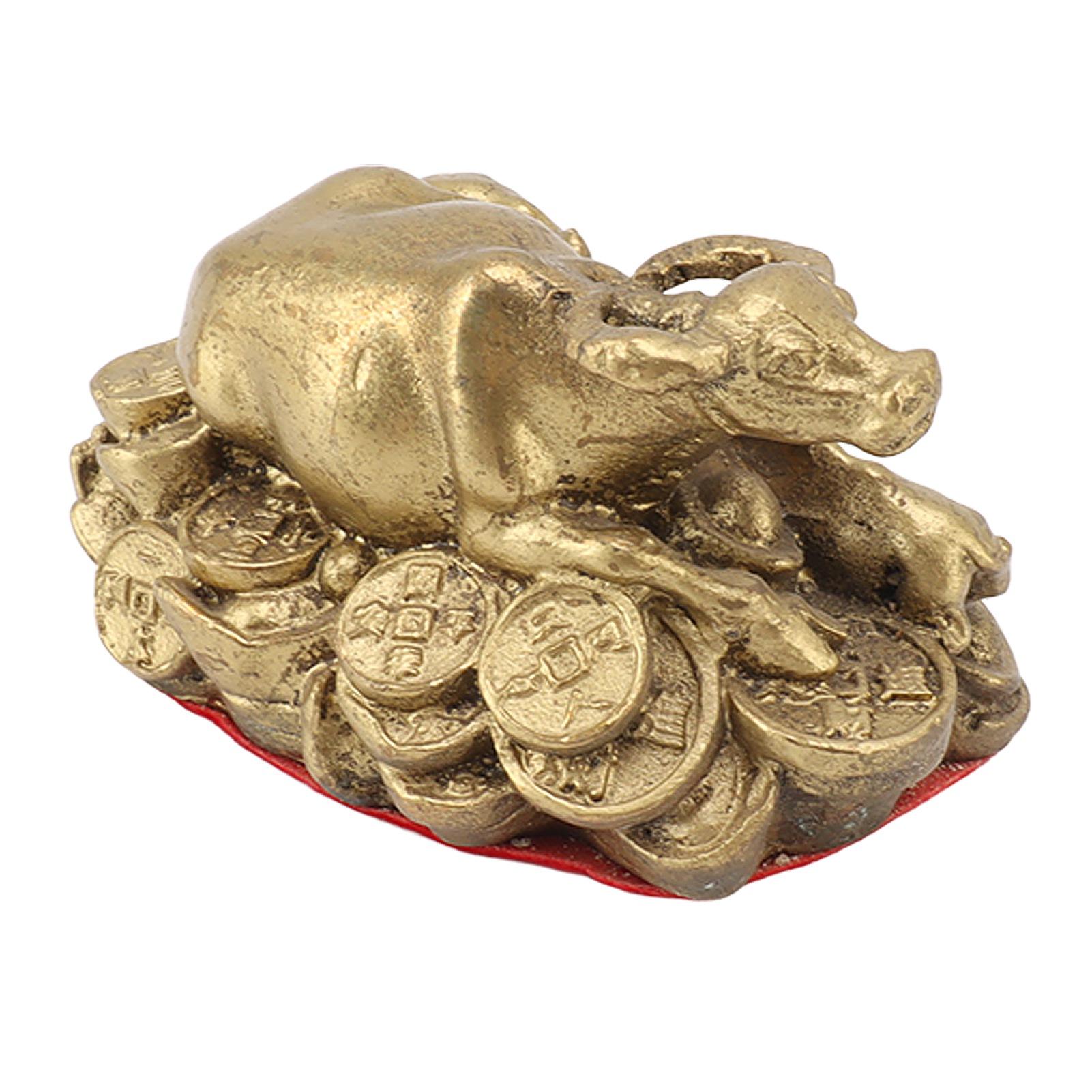 

Латунная статуэтка быка, привлекающая богатство и удачу, ручная работа, декоративная статуэтка быка для тумбы под телевизор