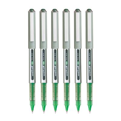 Uniball Eye UB157 0.7mm Roller Ball Pen Green Ink Pack of 1 X 6 Pen Smooth Writing Office School Supplies