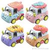 1Pcs Kawaii Childrens Fast Food Dessert Alloy Cars Cartoon Food Metal Car Toy Cake Kids For 2 To 4 Years Old Boys Birthday Gifts