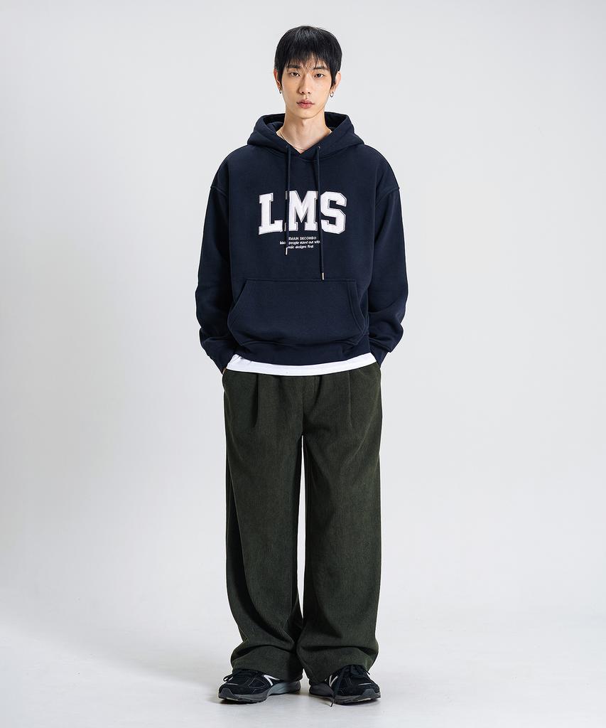 LEMAIN SECOND Single-Pleat Wide Corduroy Elastic Pants [Khaki]