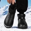 Winter Snow Boots for Man High Top Waterproof Warm Thermal Insulated Fur Fleece-Lined Ankle Boots Non-Slip Outdoor Casual Shoes