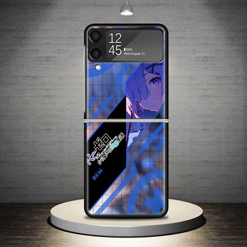 Cute Anime Waifu Art Design Phone Case For Samsung Galaxy Z Flip 7 6 5 4 3 5G Shockproof Cover Z Flip7 Flip6 ZFlip5 Flip3 Flip4