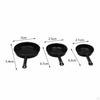 3 Pieces Dollhouse Cookware Set Miniature Metal Frying Pans 1/12 Scale for Kitchen