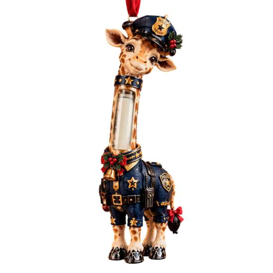 Giraffenmuster Hängende Ornamente Weihnachten Geldhalter Ornament, Acryl Geldklammer Dekoration für Leichte Dekorationen Baumtasche Auto, Süßer Beruf