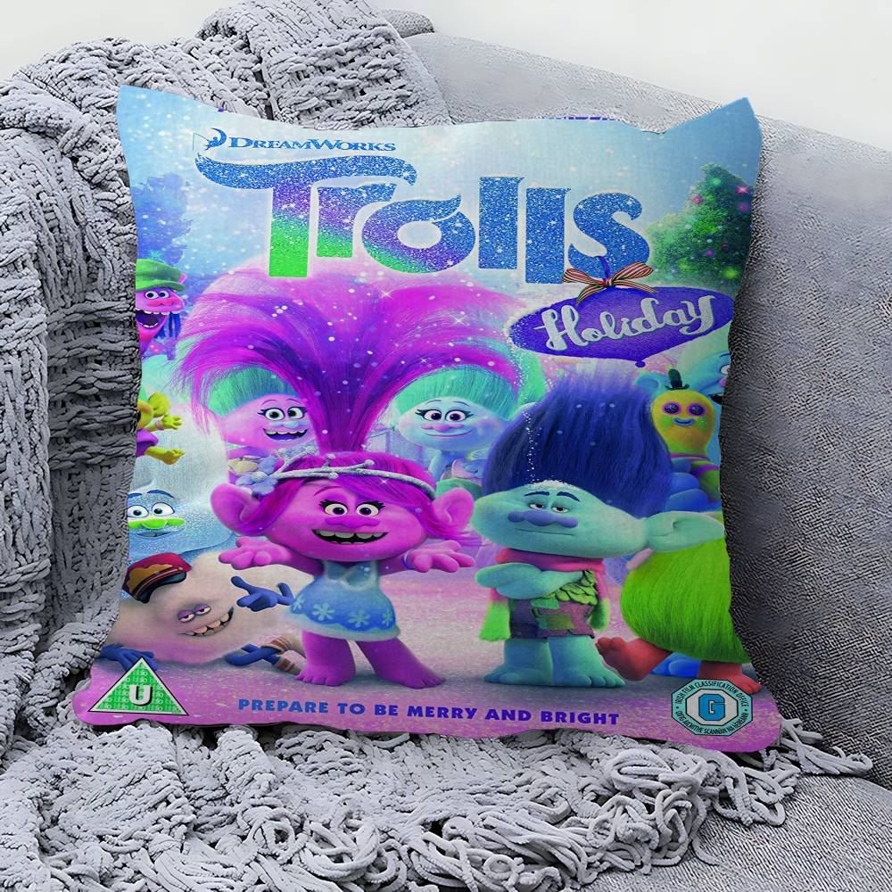 

T-Trolls Band T-TogetherS Pillow Cover for Bedroom Room and Living Room Sofa Decorative Cushion Cover 40cmx40cm