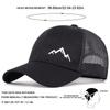 Spring and Summer Small Mountain Range Embroidery Baseball Cap Adjustable Breathable Mesh Hat Outdoors Camping Hiking Hats Sunscreen Caps