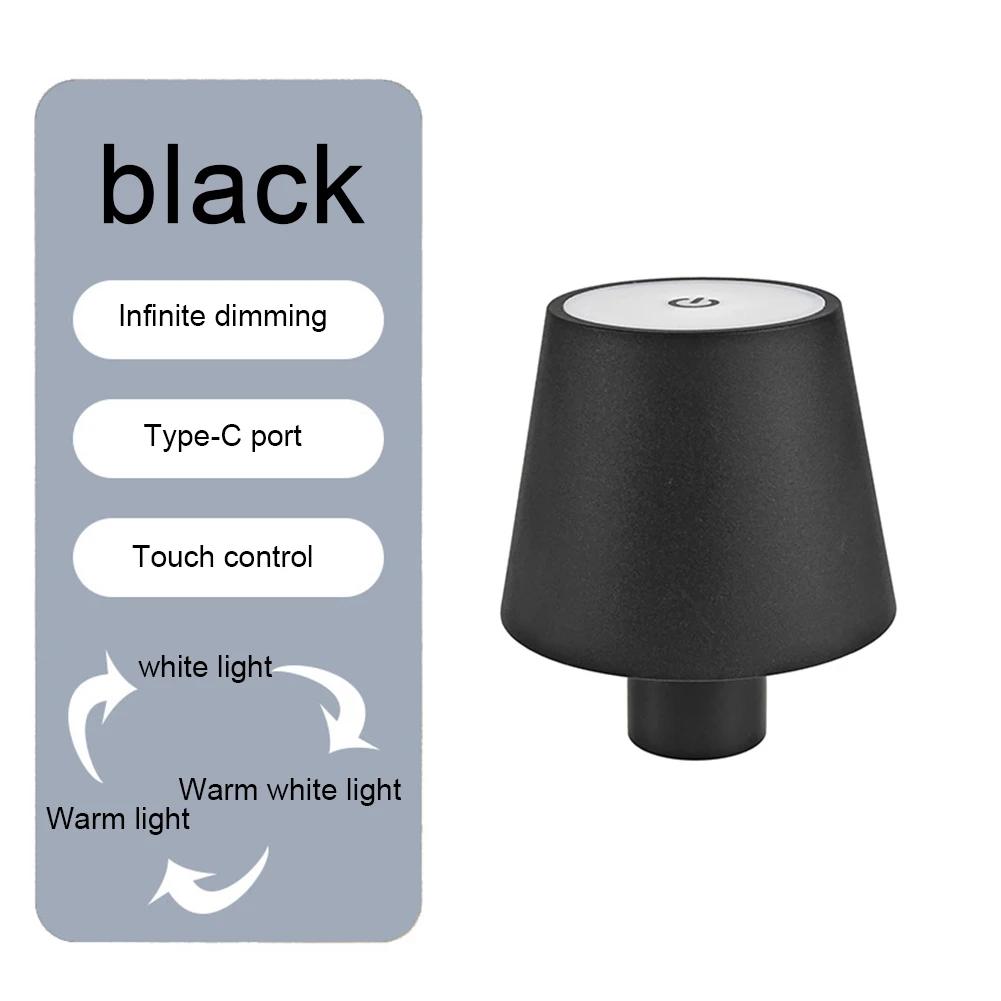 LED Table Lamp USB Rechargeable 5200mAh Dimmable LED Bottle Lamp IP64 Waterproof Portable Table Light for Outdoor Dining Bedroom