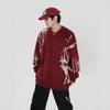Unisex Oversized Knit Sweater With Graphic Jacquard Casual Streetwear Pullover Winter