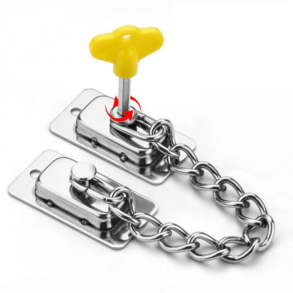 Stainless Steel Door Lock Family Door Lock Security Protection Security Door Chain Children'S Security