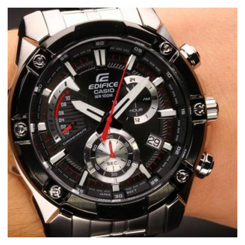Casio CASIOEDIFICE series waterproof and versatile quartz movement stainless steel strap Japanese and Korean watch men's watch black dial EFR-559DB-1A