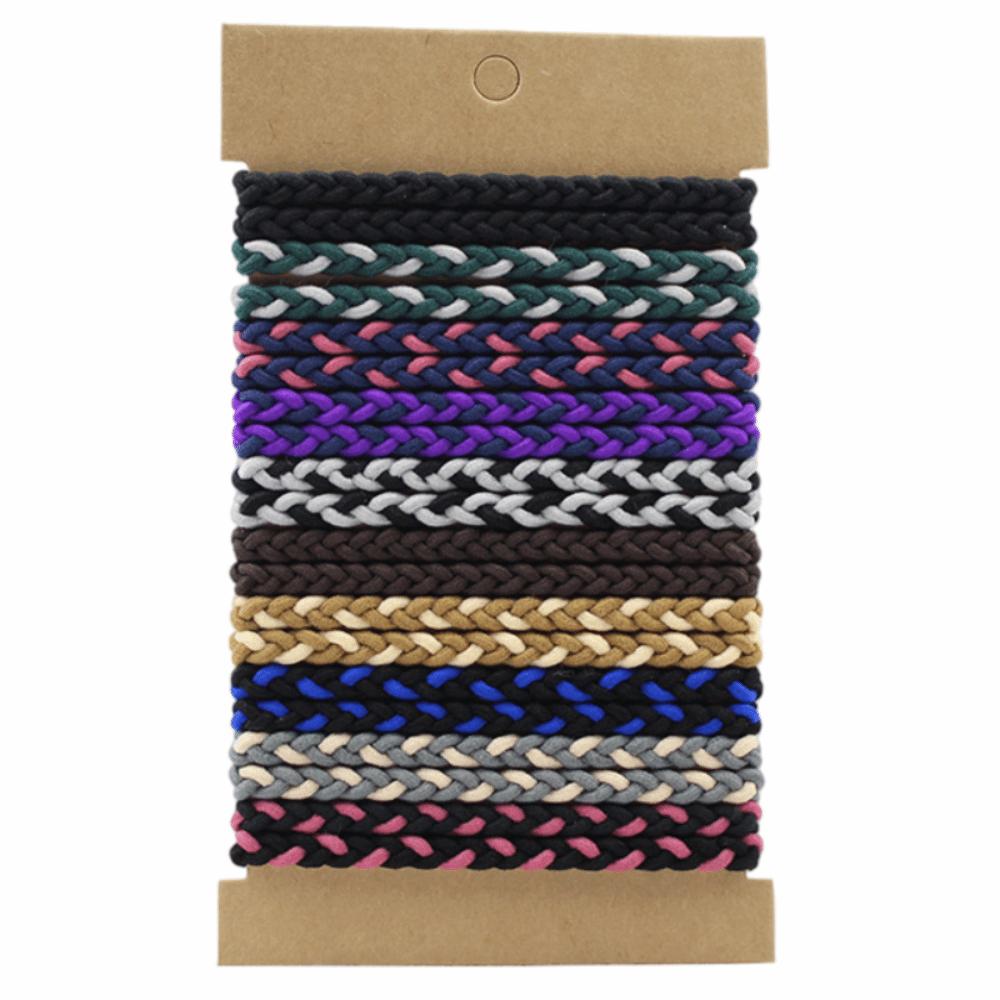 Elastics Boho Hair Ties Thick Hair/Thin Hair No-Damage Bracelets Hair Band Colorful Simple Ponytail Hair Rope Girls Women Man