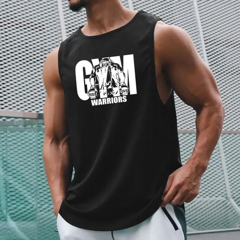 Summer Gym T-shirts Mesh Singlets Bodybuilding Stringer TankTop
