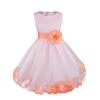 Infant Kids Girls Princess Flower Petals Tulle Formal Wedding Pageant Dress Knee Length