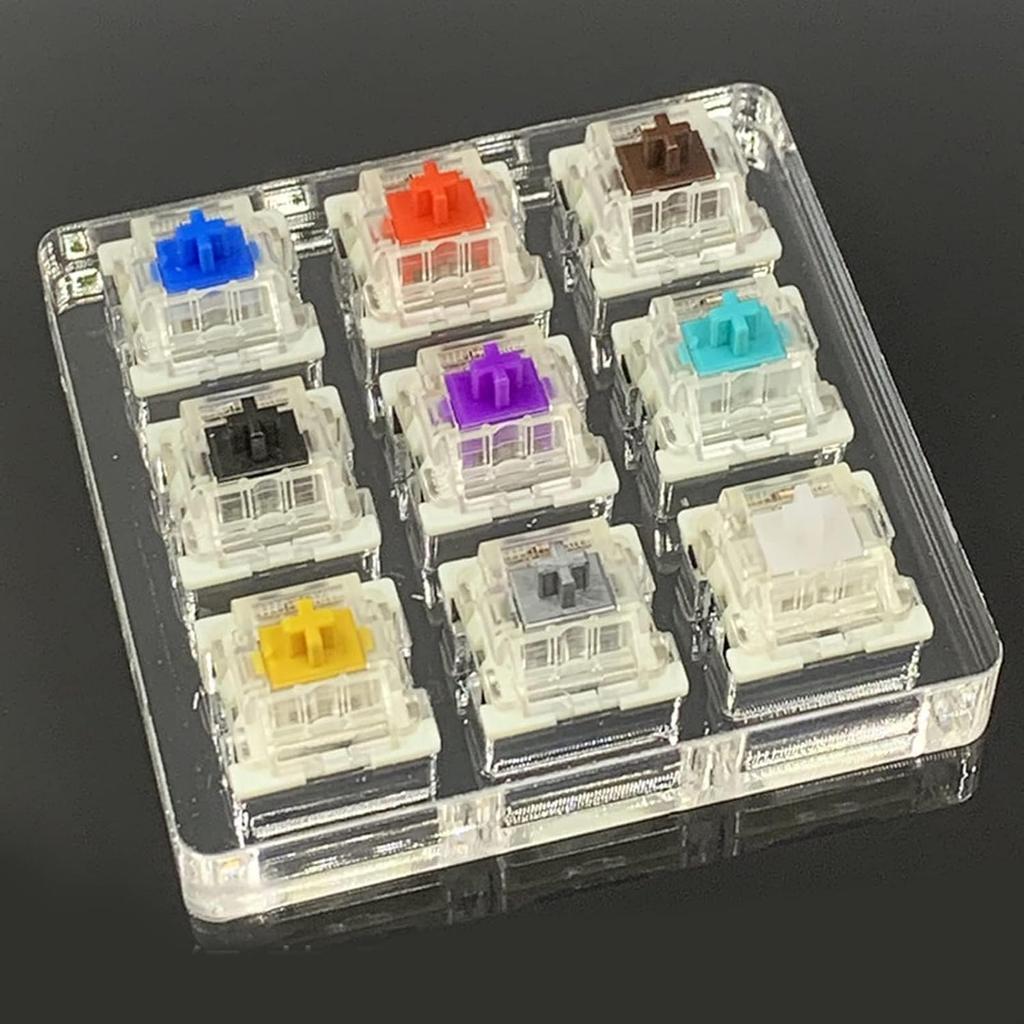 Parishop Mechanical Key Switches for Mechanical DIY Keychain Tester 9-Color Keyboards, - 9-Switch