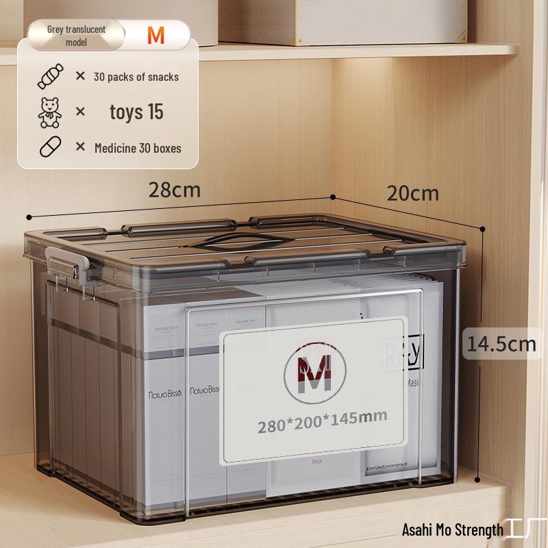 

Large Transparent Storage Box for Wardrobe & Toys - Galaxy Gray Upgraded Thickening