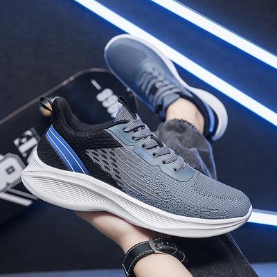 2025 осінь нові кросівки з мухотканини на м'якій підошві, гарні чоловічі легкі сітчасті дихаючі кросівки для бігу