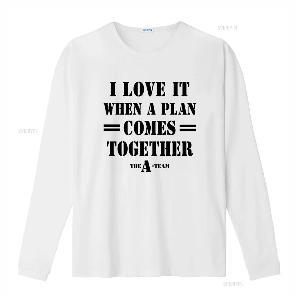 A Team I Love It When Plan Comes Together Mens T Shirt Hannibal Slogan Quote  vintage Washed Stretched Slightly