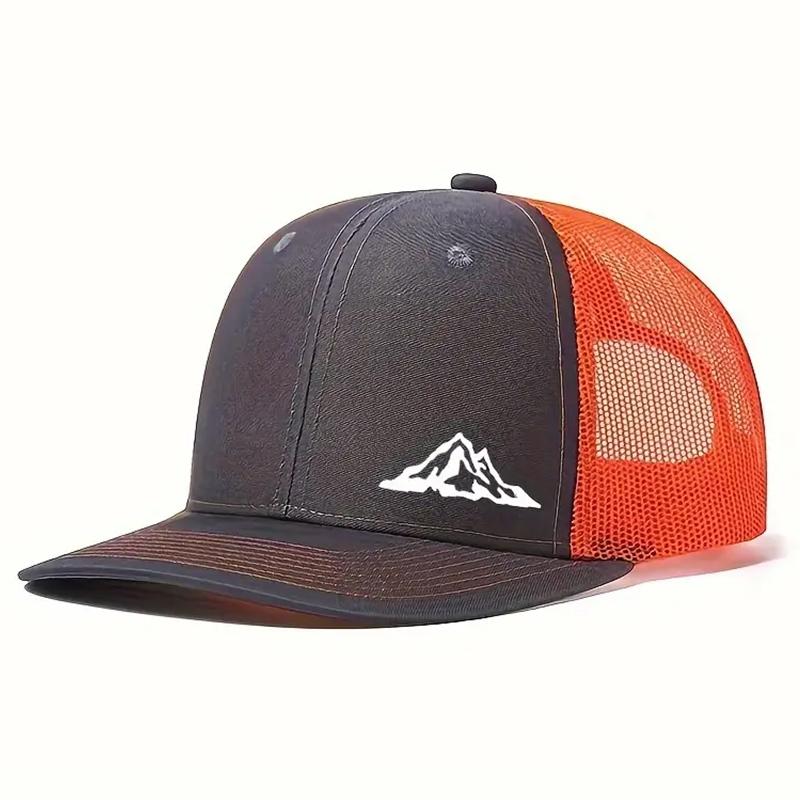 Mountain Slightly Curved Printed Baseball Cap Women Men Outdoor Sports Events Trucker Hat