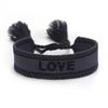 Customizable Women's Fashion Letter Tassel Embroidery Bracelet