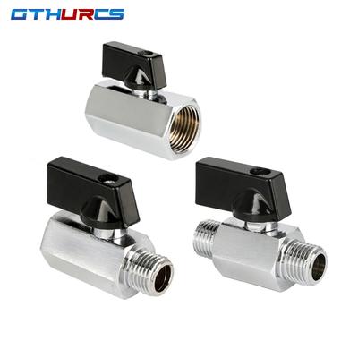 Μίνι Βαλβίδα Μπάλας Ορείχαλκου 1/8" 1/4" 3/8" 1/2" Σπείρωμα BSP Αρσενικό σε Θηλυκό Βαλβίδα Διακοπής Αέρα Συμπιεστή Νερού Αερίου Λαδιού