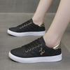 2025 Spring, Summer, Autumn and Winter Foreign Trade New Women's Shoes Women's Board Shoes Student Shoes Little White Shoes Low-top Round Head Ribbon