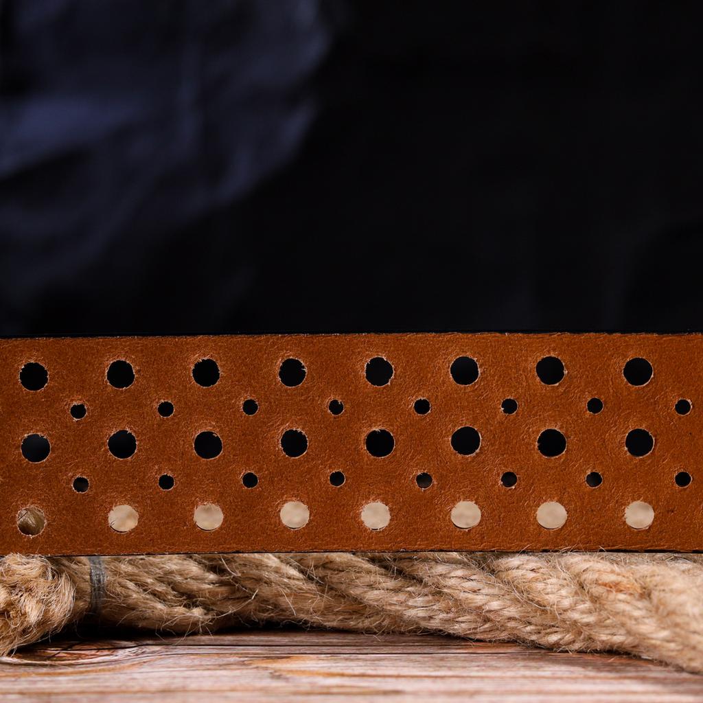 Intéressante ceinture unisexe avec perforations en cuir véritable GRANDE PELLE Ceinture en cuir 21474 Rouge