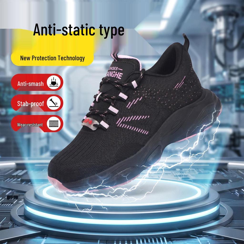 Scarpe da Lavoro Antistatiche di Sicurezza da Donna - Leggere, Comode, Traspiranti, Antishock, Antiperforazione, Antiscivolo per Cantieri & Stazioni di Servizio.