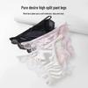 Yaoyaoguimi French Light Luxury Satin Lace Antibacterial Briefs for Women