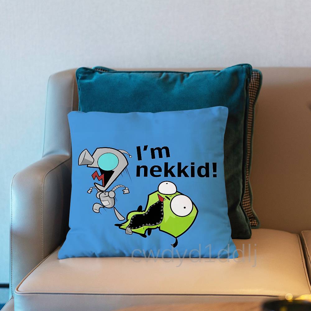 I-Invader Zim Anime Cushion Cover Pillow Cover Decor Pillowcase Printed Cushion Case For Couch