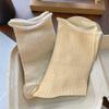 2026 Summer Sweet Socks for Women Thin Candy Color Hollow Out Loose Socks for Women Girls Korean Fashion Mid-tube Pile Sockings