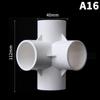 Heavy Duty PVC Pipe Coupler 20/25/32/40/50mm 3/4/5/6 Way 3D Connectors for Agricultural Irrigation DIY Pipe Rack Plumbing Repairs