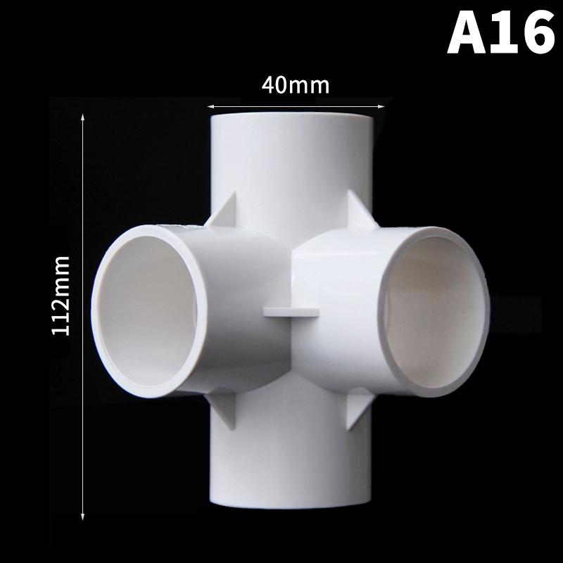 Heavy Duty PVC Pipe Coupler 20/25/32/40/50mm 3/4/5/6 Way 3D Connectors for Agricultural Irrigation DIY Pipe Rack Plumbing Repairs