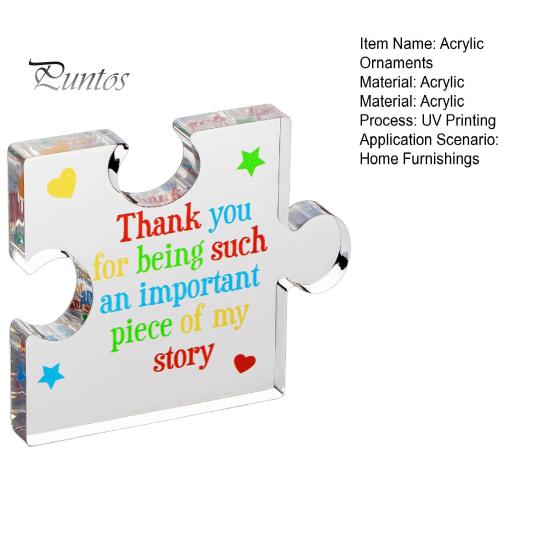 Thank You Home Decoration Puzzle Acrylic Teacher Appreciation Gift Office Desktop Graduation Colorful Letter Jigsaw Ornament Season Thanksgiving