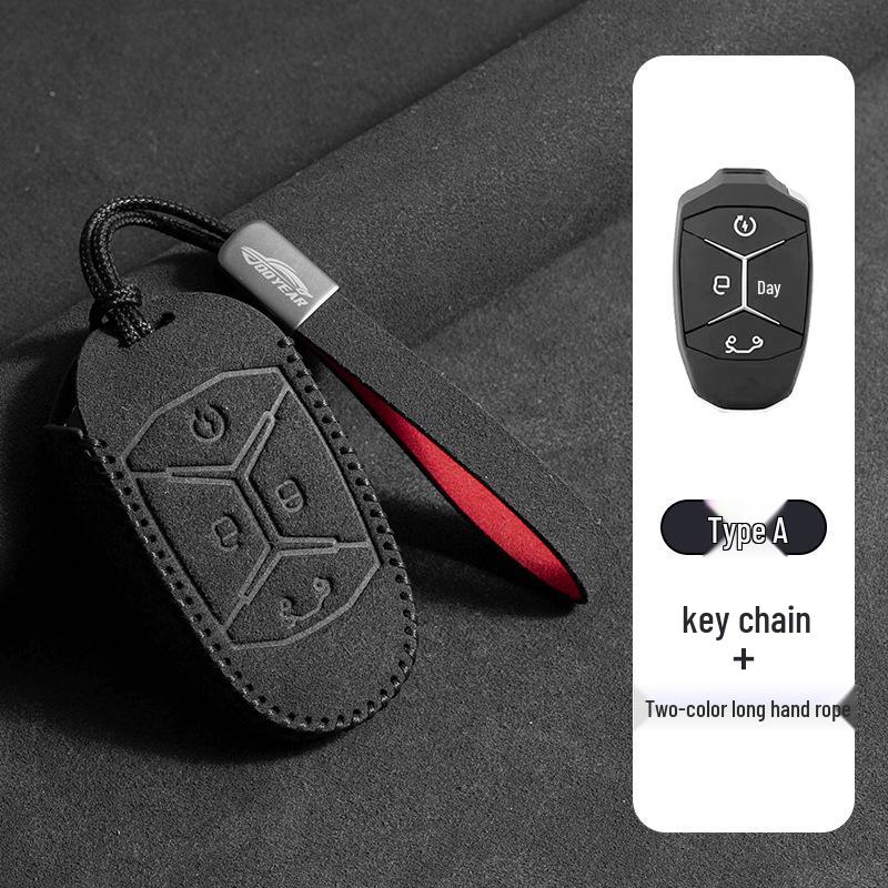 Lynk & Co Key Bag: Suede Trim Protective Case with High-Grade Buckle for Models 03/01/05/06/09.