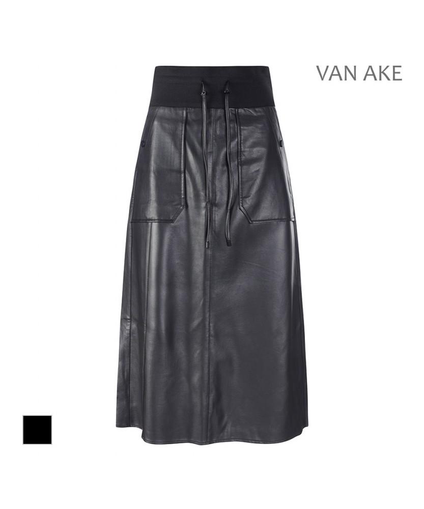 VANAKE Leather Slit Skirt_Vb4Xskmd01Z