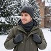 3Pcs/Set Windproof Knit Beanie Snood Set Thicken Scarf Neck Warmer  for Men Women