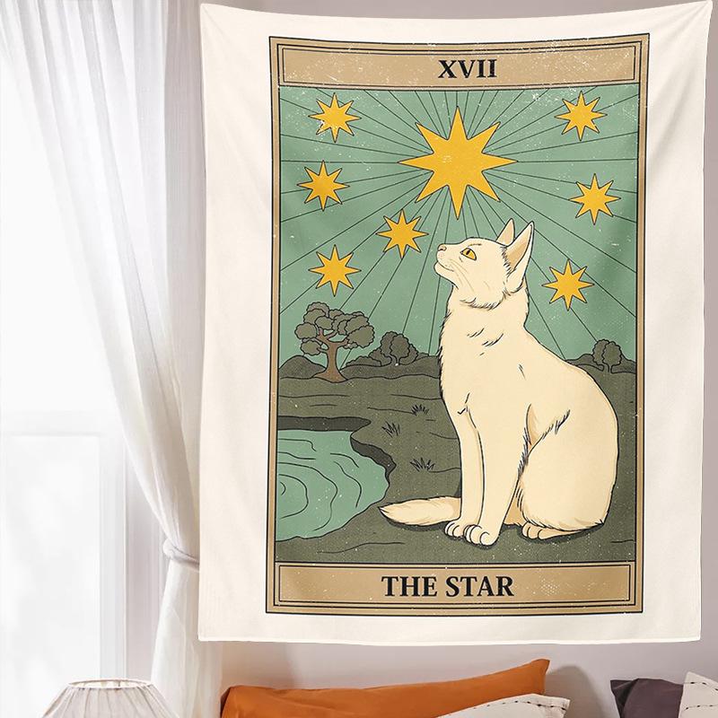 Tarot Tapestry Retro Art Decoration Tapestry Living Room Bedroom Background Wall Decoration Cloth Can Be Customized