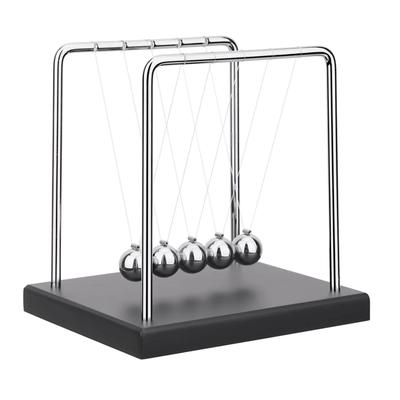 1 Stk. Newtonsche Wiege Gleichgewicht Stahlkugeln Perpetuum Mobile Kollisionskugel Schulunterricht, Physik Wissenschaft Pendel Heimdekoration