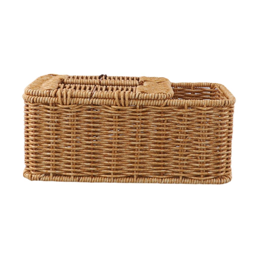 25*13*9cm Imitation Rattan Box Handmade Paper Box Exquisite Workmanship Hotel Usage PP Material Suitable For Paper Towels