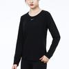 Nike Solid Color Training Breathable Long Sleeve T-Shirt Women Tops Black DD0621-010
