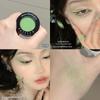 Fei Xi Single Color Eyeshadow & Highlighter Palette for Under Eyes, Inner Corners, & Face - Matte Blue, Green, Black, White.