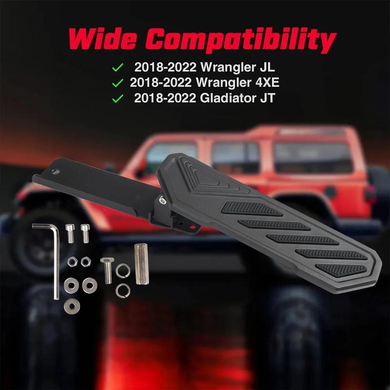 Dead Pedal Driver Foot Rest Left Side Kick Panel For 2018-2022 Jeep Wrangler JL JLU 4XE For Gladiator JT Anti-Slip DH-1092-BK