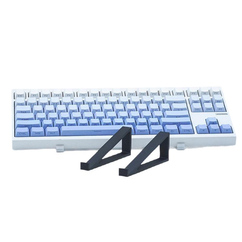 1 Pair Portable Keyboard Elevated Stand Raised Keyboard Angle Plastic Computer Keyboard Riser Monitor Holder Comfortable Typing