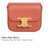 Celine Claude Cow Leather Shoulder Bag, Crossbody Bag Mini Women's Terracotta 10I513DPV-18TA