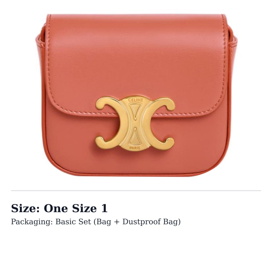 Celine Claude Cow Leather Shoulder Bag, Crossbody Bag Mini Women's Terracotta 10I513DPV-18TA
