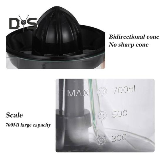 Elektrische Zitruspresse, Lebensmittelqualität, BPA-frei, 18.000 U/min, hohe Geschwindigkeit, leicht zu reinigen, transparent, automatische Orangenfrucht-Entsaftermaschine