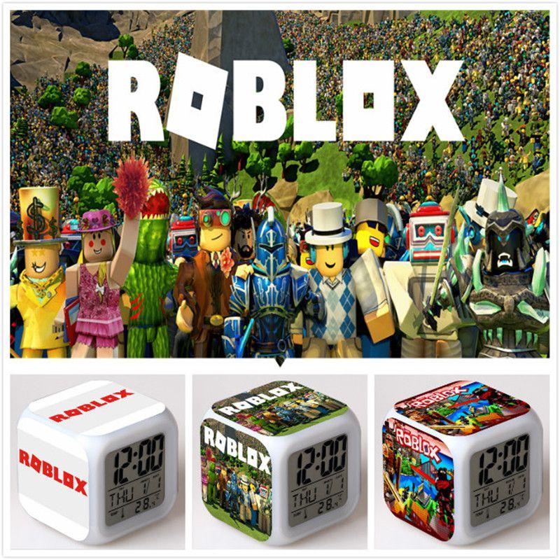 Sveglia Stampata Roblox Vivace Con Display a Luce Touch a 7 Colori LED